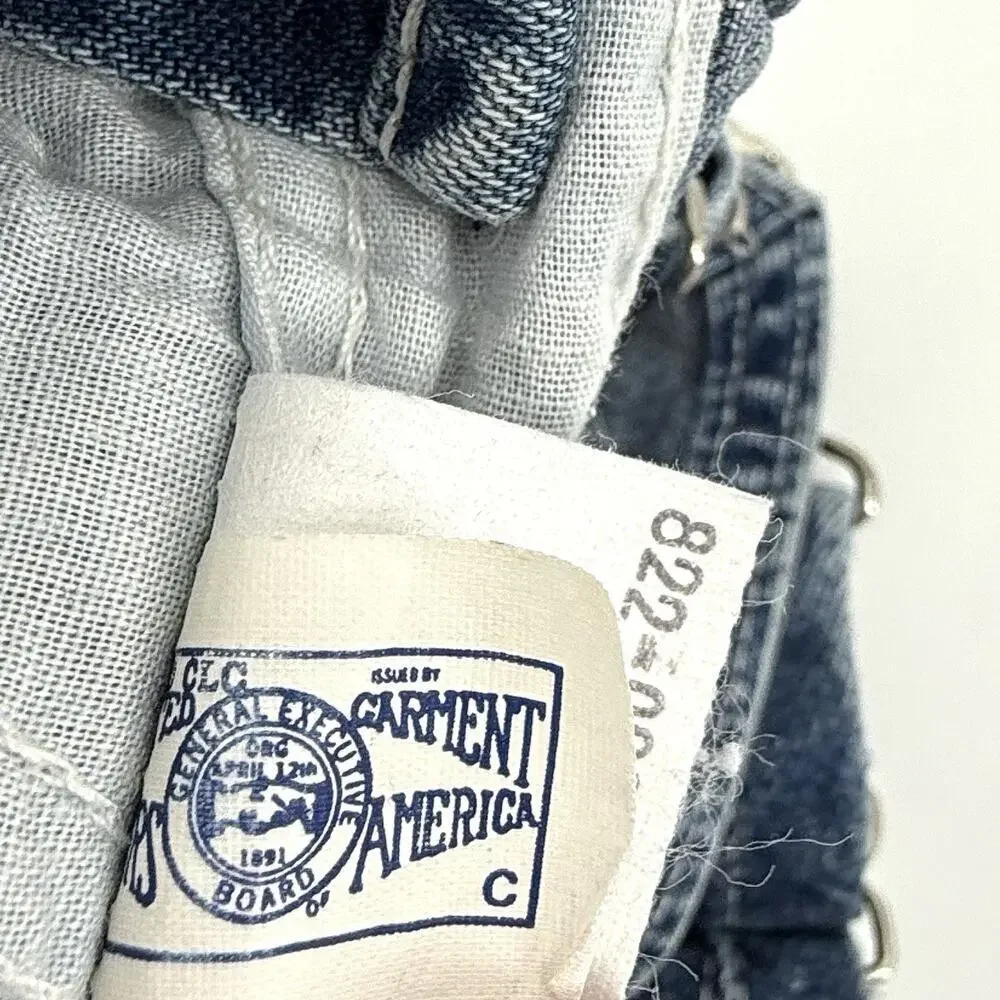 Vintage OshKosh B'gosh Bib Overalls 12m Blue Denim VESTBAK Made USA 80s-90s
